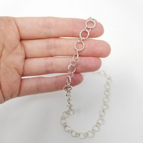 Vintage Silver Tone Chain with Spiral Links, Estate - Picture 6 of 6